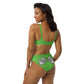 UNLIMITED hear no, See no, Speak no Evil Green high-waisted bikini