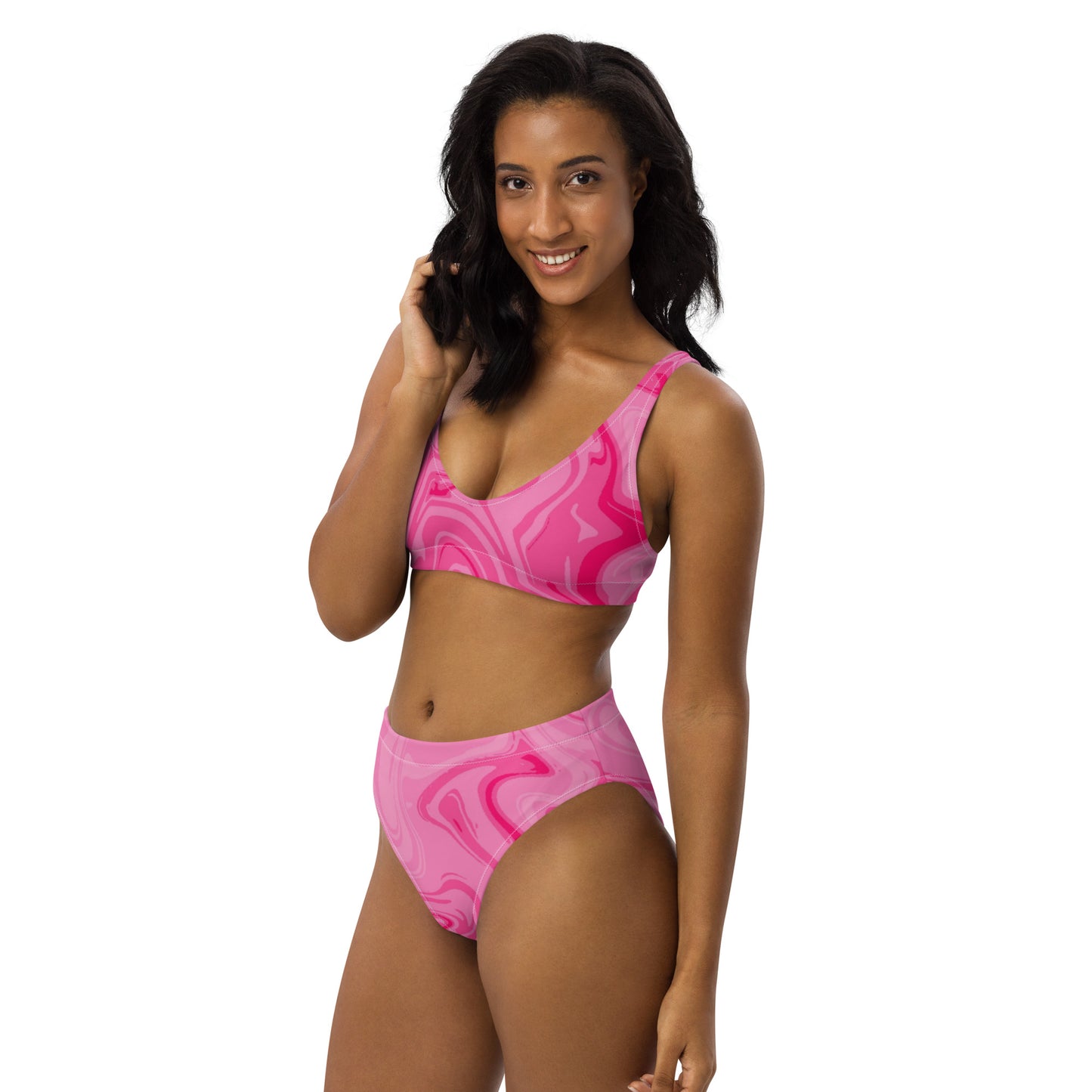 DESSINER pink candy high-waisted bikini