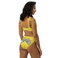 UNLIMITED hear no, See no, Speak no Evil Yellow high-waisted bikini