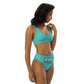 UNLIMITED hear no, See no, Speak no Evil Turquoise high-waisted bikini