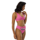 UNLIMITED hear no, See no, Speak no Evil Pink  high-waisted bikini