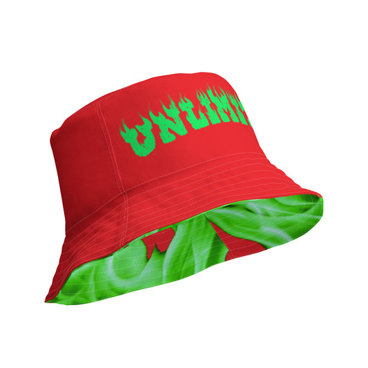 UNLIMITED it’s lit red n lime green Reversible bucket hat