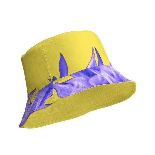 UNLIMITED it’s lit purple n yellow Reversible bucket hat