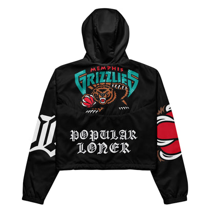 POPULAR LONER Memphis Grizzlies Women’s cropped windbreaker