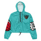 POPULAR LONER Grizzlies Turquoise Women’s cropped windbreaker