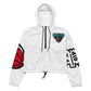 POPULAR LONER GRIZZLIES white Women’s cropped windbreaker