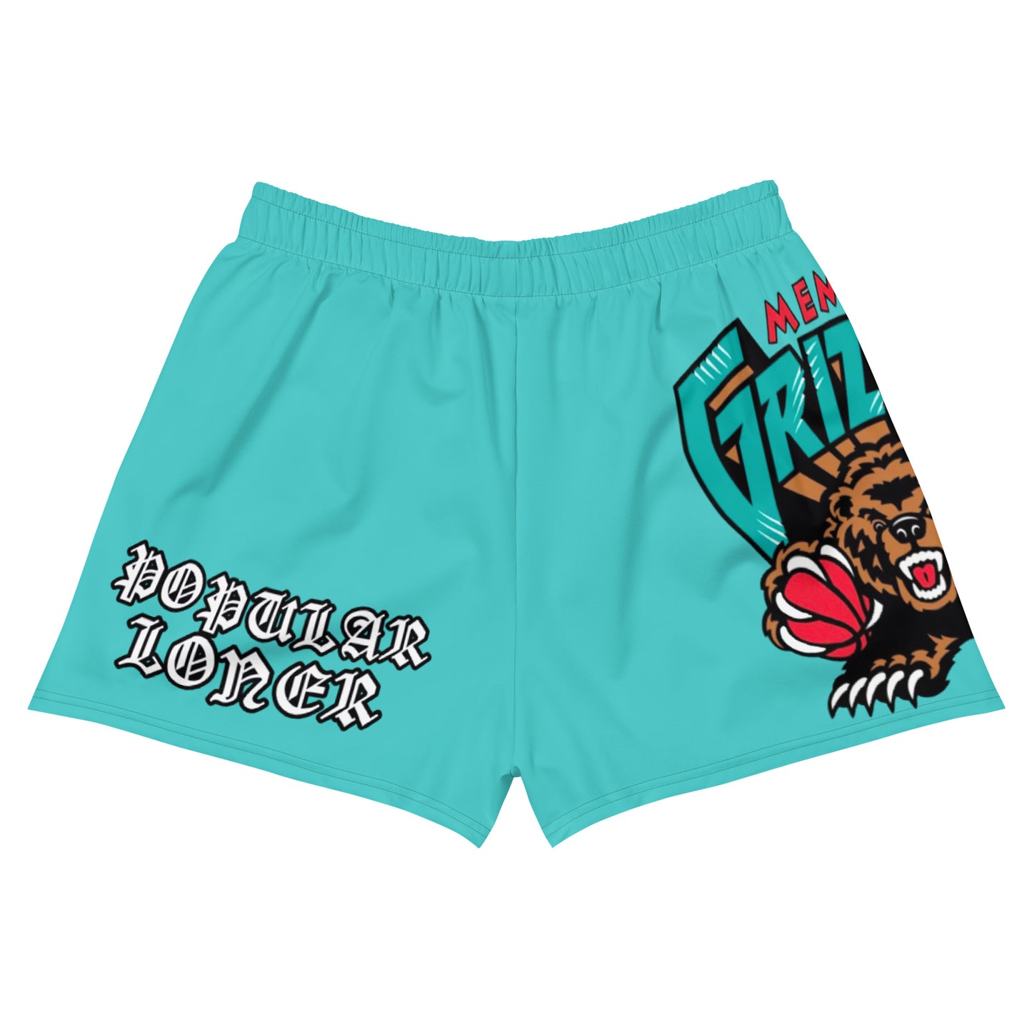 POPULAR LONER Grizzlies Turquoise Women’s athletic Shorts