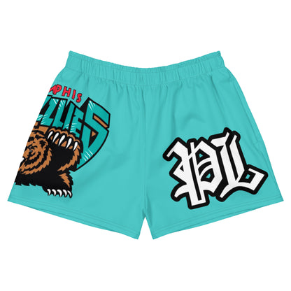 POPULAR LONER Grizzlies Turquoise Women’s athletic Shorts