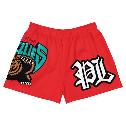 POPULAR LONER Grizzlies red Women’s Athletic Shorts