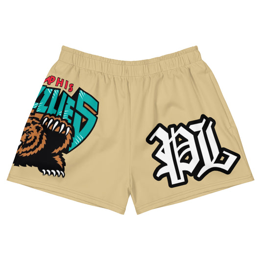 POPULAR LONER Grizzlies tan Women’ Athletic Shorts