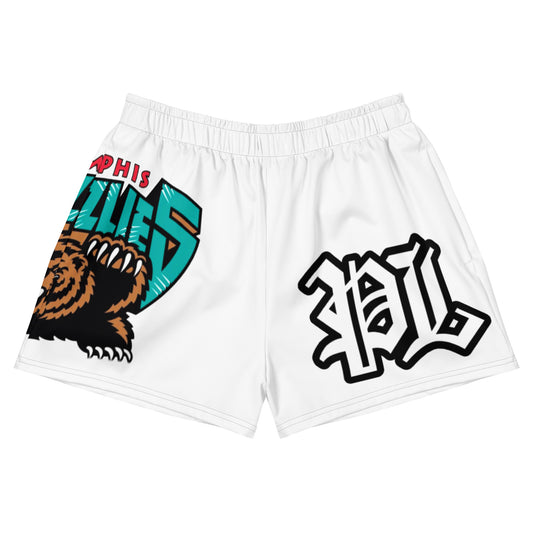 POPULAR LONER GRIZZLIES white Women’s Athletic Shorts