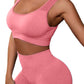 Cutout Scoop Neck Tank and Shorts Active Set