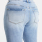 BAYEAS Full Size Distressed Raw Hem High Waist Flare Jeans