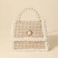 Fame Pearly Trim Woven Handbag