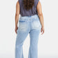 BAYEAS Full Size Distressed Raw Hem High Waist Flare Jeans