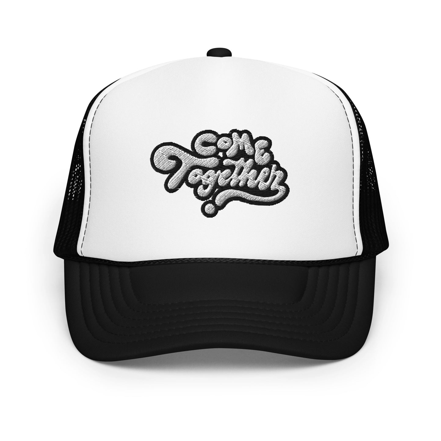 ONE LOVE Come Together ( black n white ) Foam trucker hat