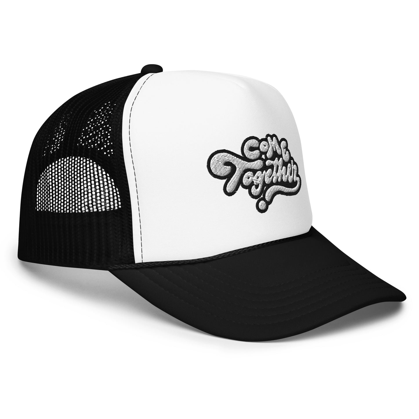 ONE LOVE Come Together ( black n white ) Foam trucker hat