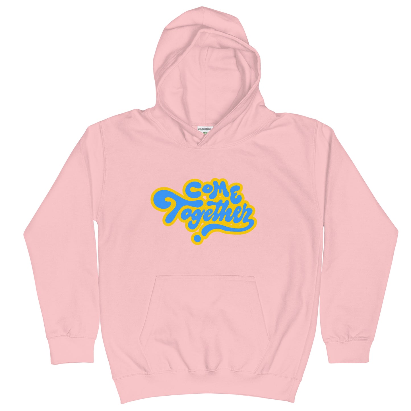 ONE LOVE Come Together ( yellow n blue ) Kids Hoodie