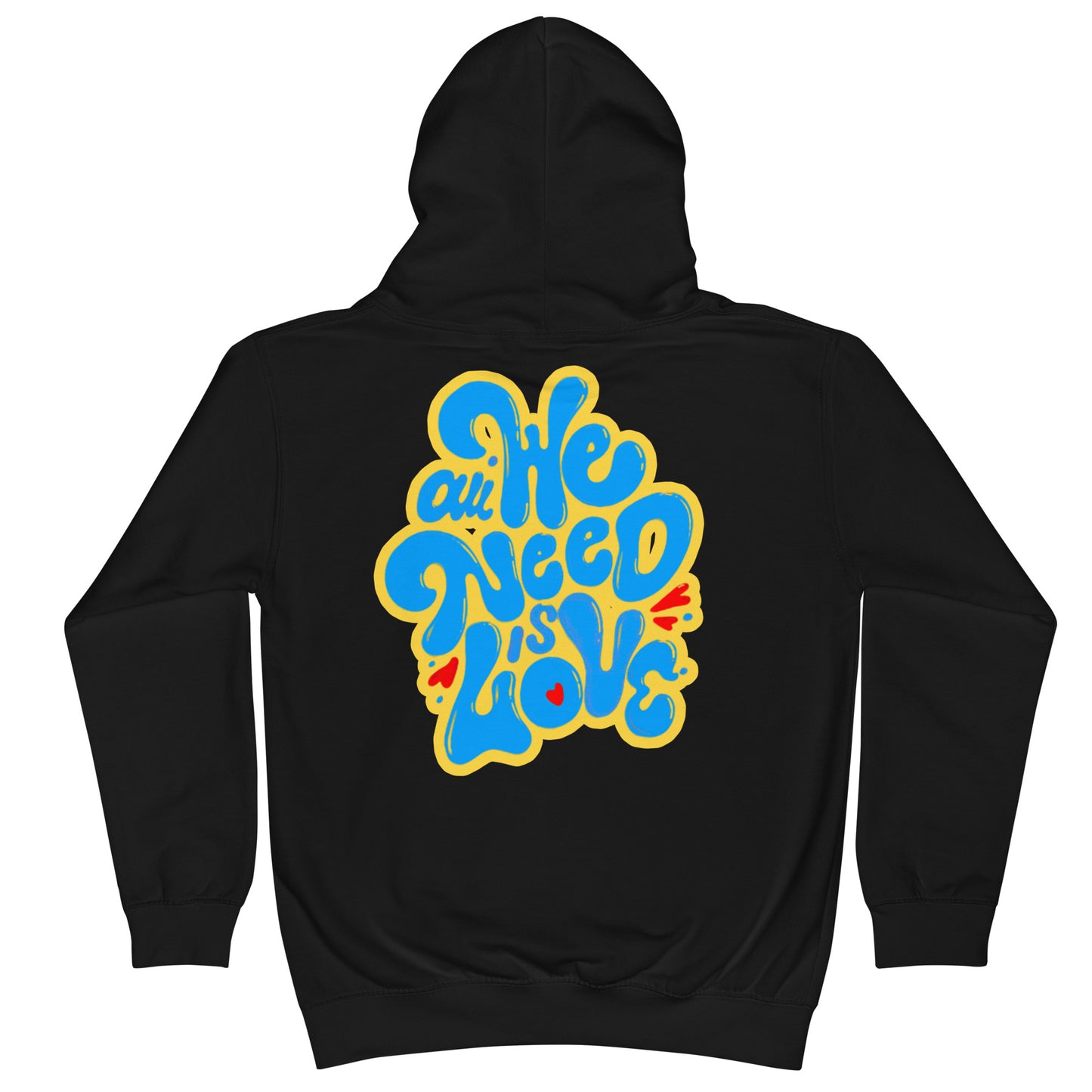 ONE LOVE Come Together ( yellow n blue ) Kids Hoodie