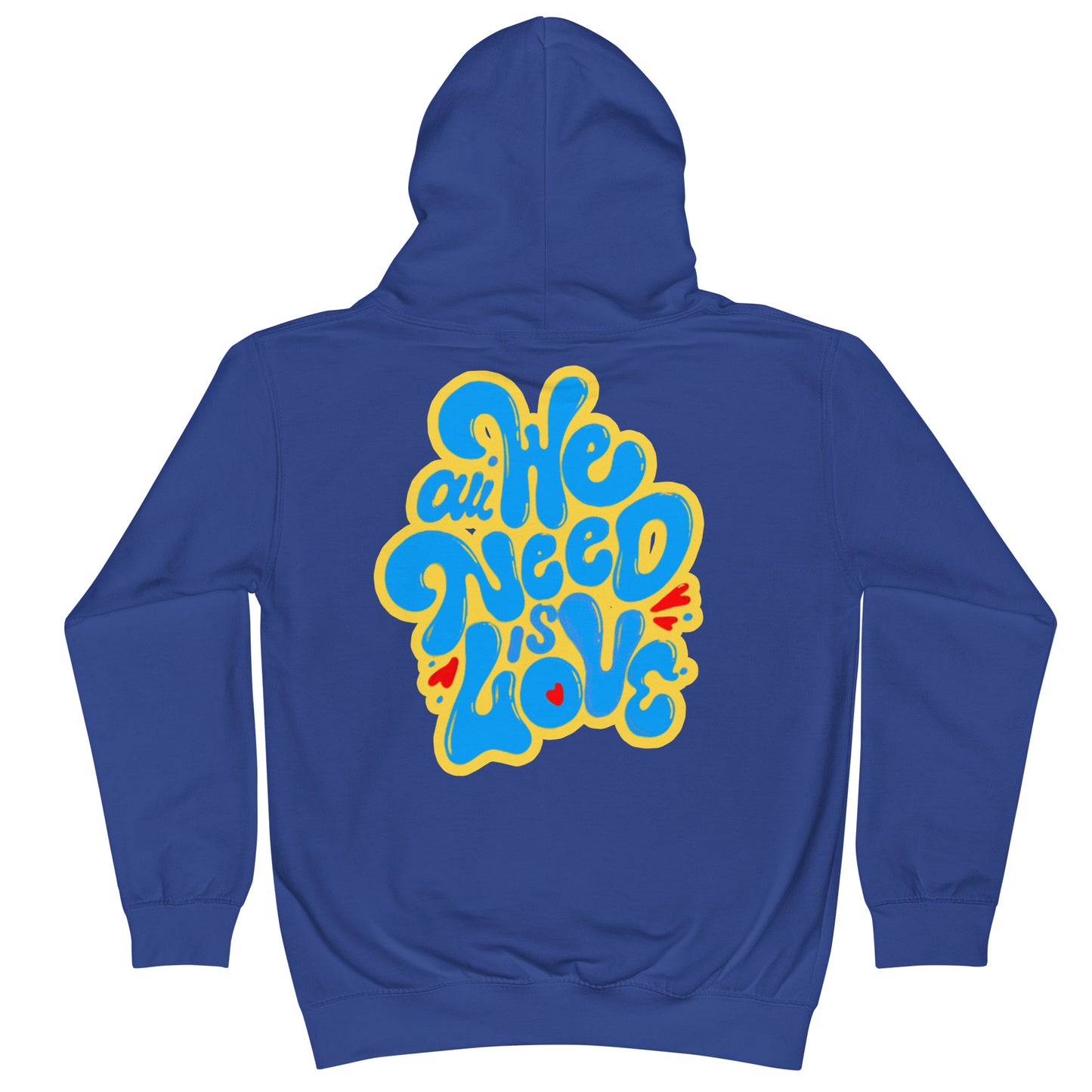 ONE LOVE Come Together ( yellow n blue ) Kids Hoodie