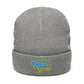 ONE LOVE Come Together ( yellow n blue ) Ribbed beanie