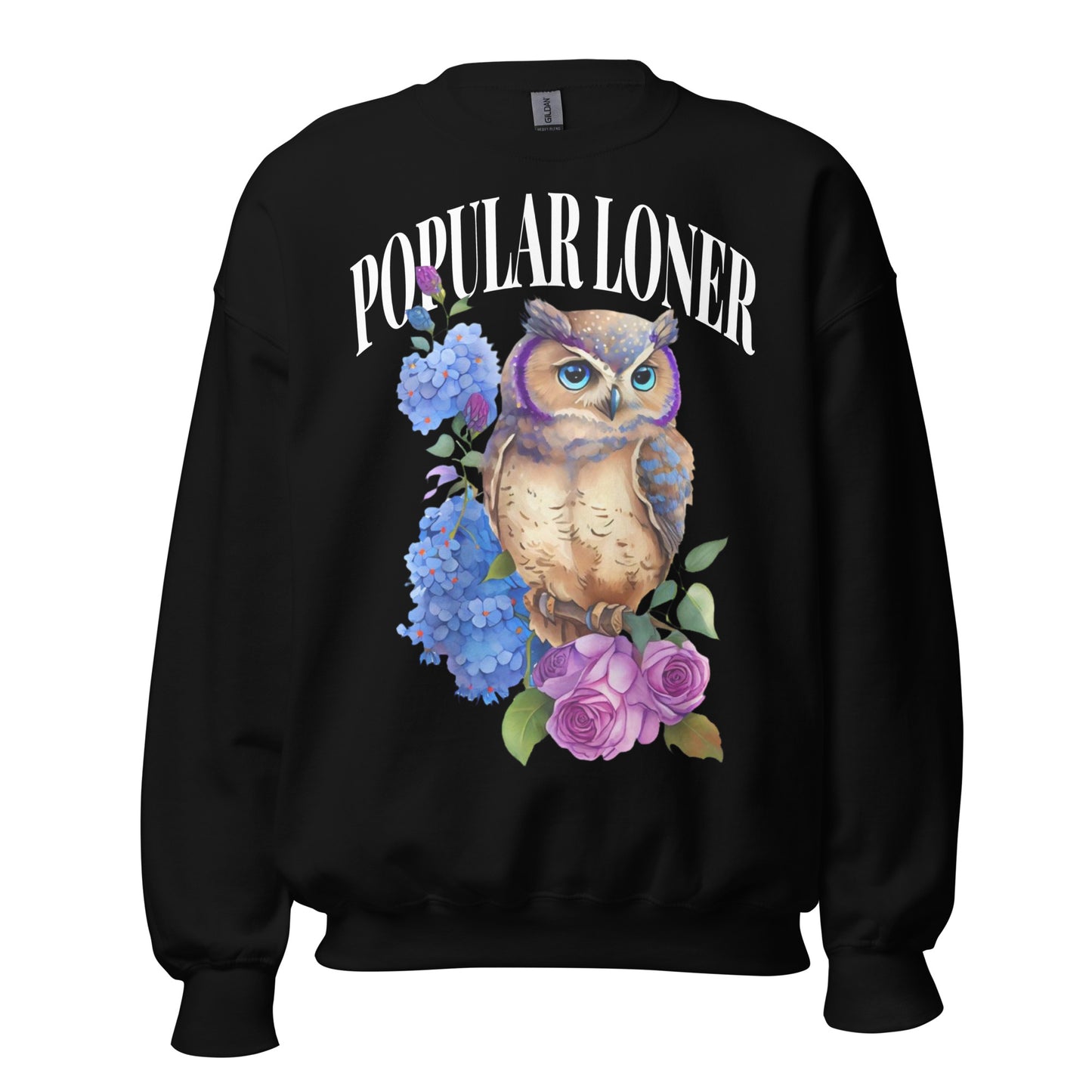 Popular Loner Owl and Flowers Sweatshirt