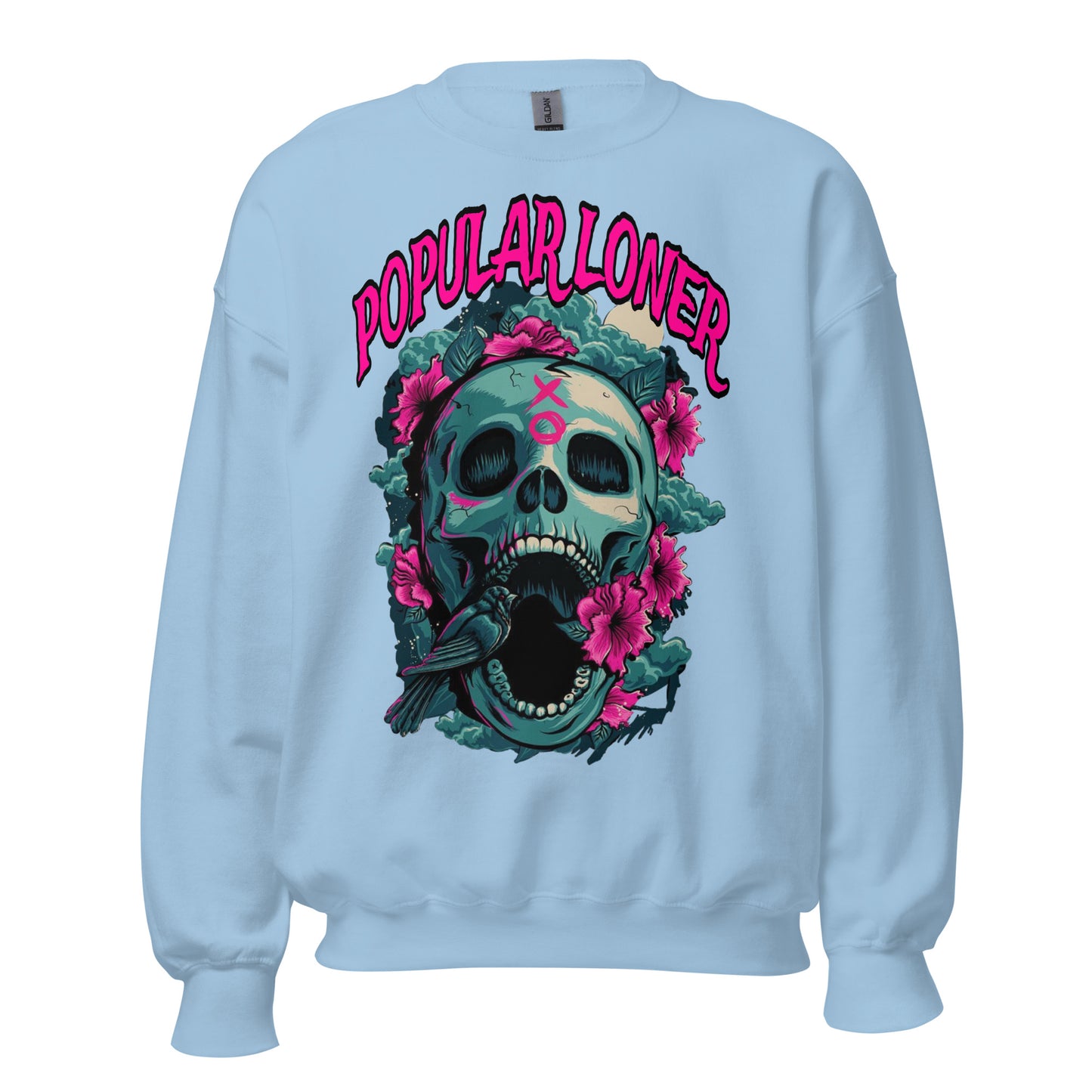 POPULAR LONER skeletons and flowers Sweatshirt