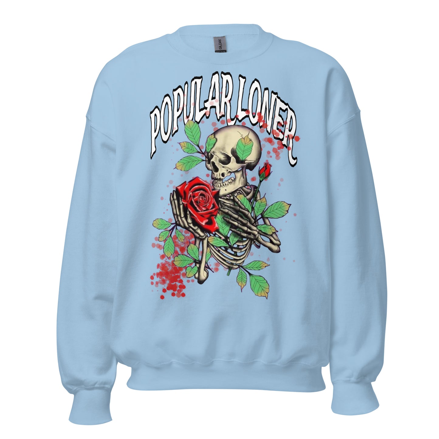 POPULAR LONER skeletons and Roses Sweatshirt