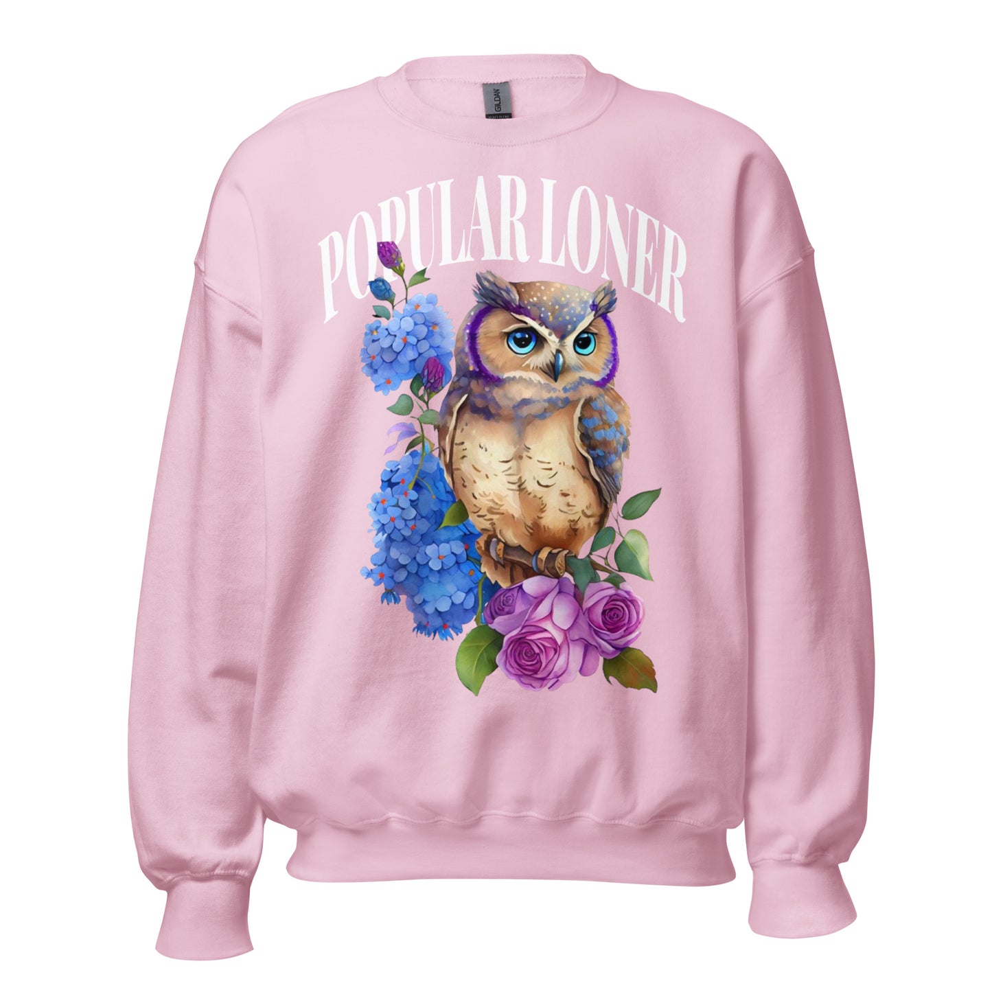 Popular Loner Owl and Flowers Sweatshirt