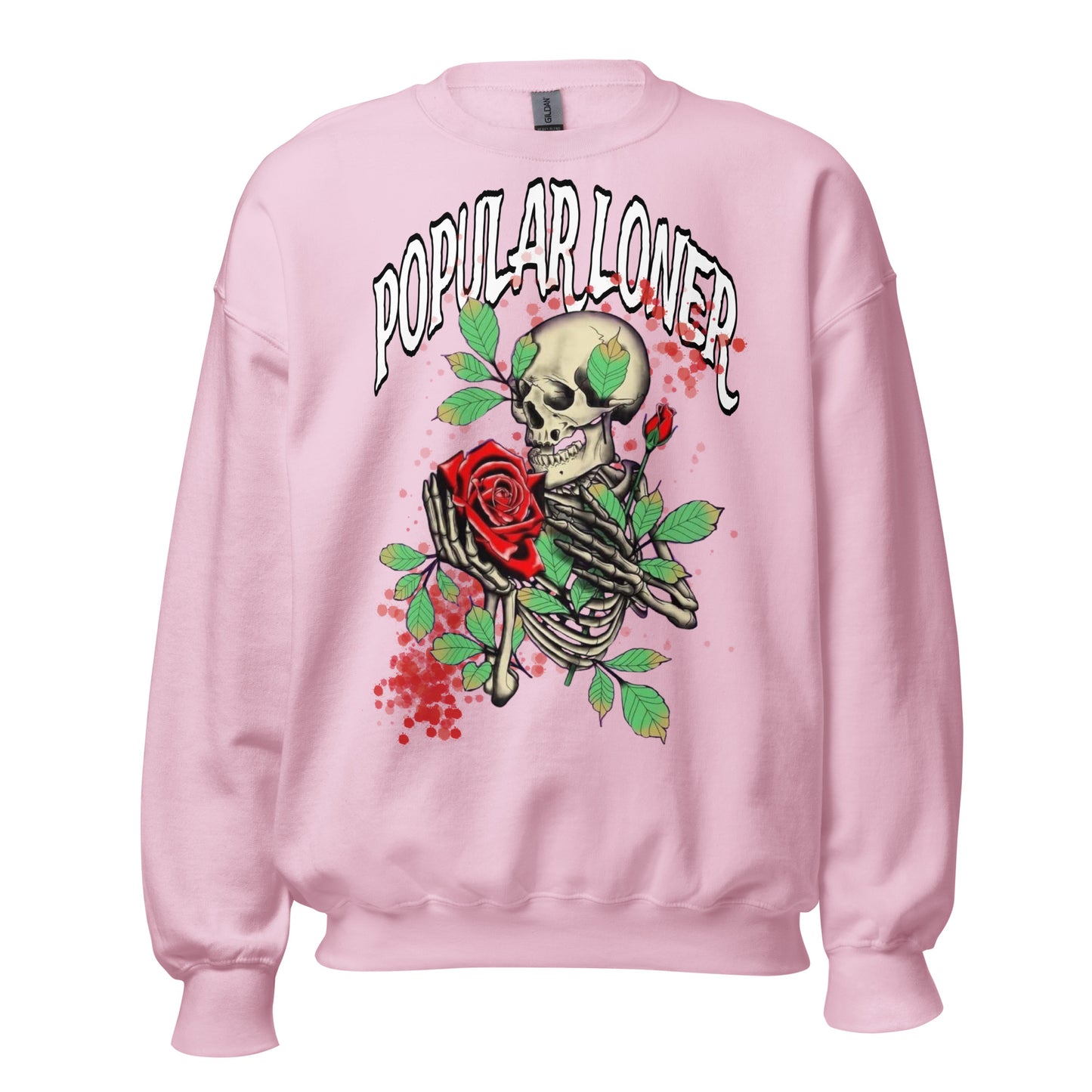 POPULAR LONER skeletons and Roses Sweatshirt