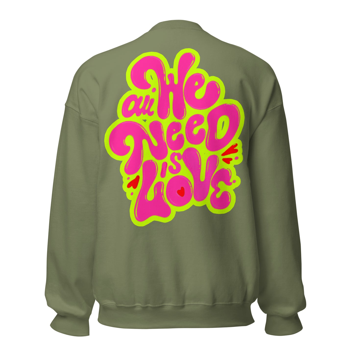 ONE LOVE Come Together ( lime n pink ) Sweatshirt