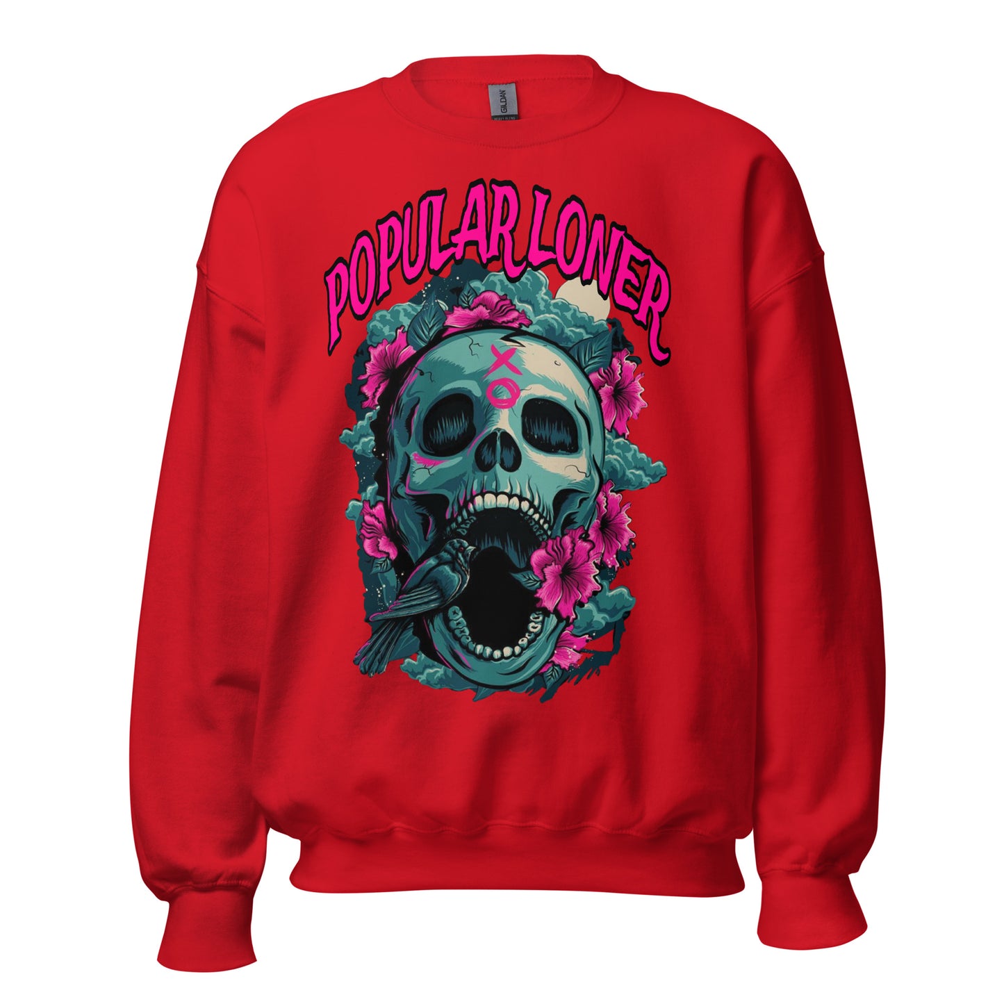 POPULAR LONER skeletons and flowers Sweatshirt