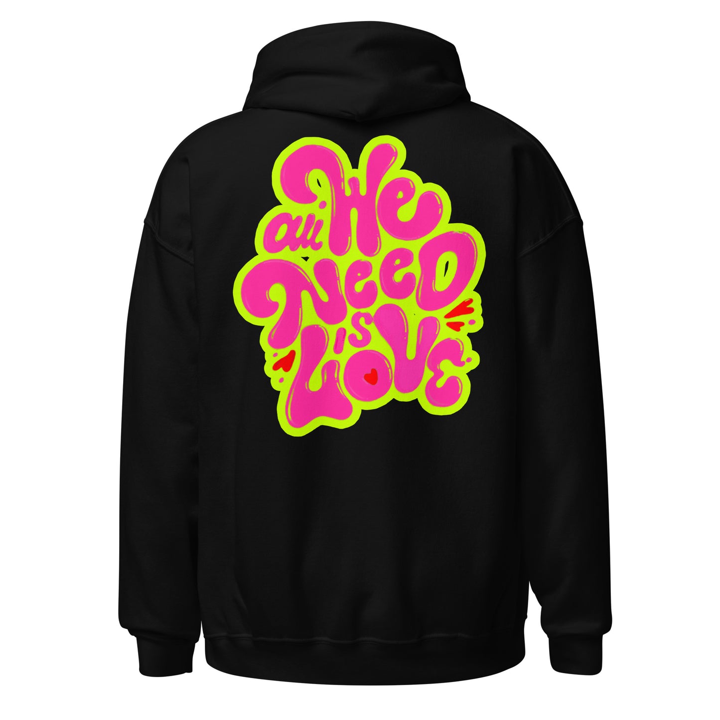 ONE LOVE Come Together ( Lime n pink ) Hoodie