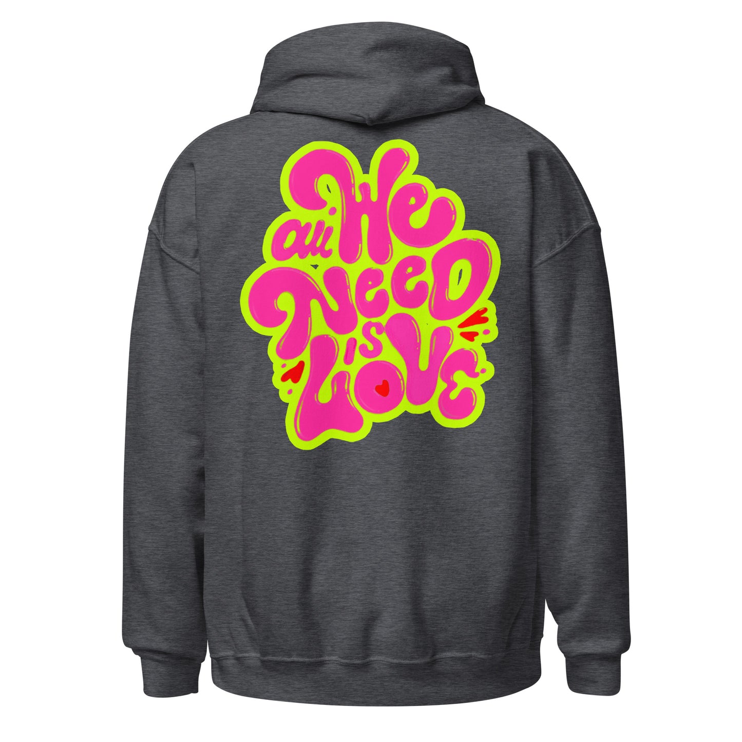 ONE LOVE Come Together ( Lime n pink ) Hoodie