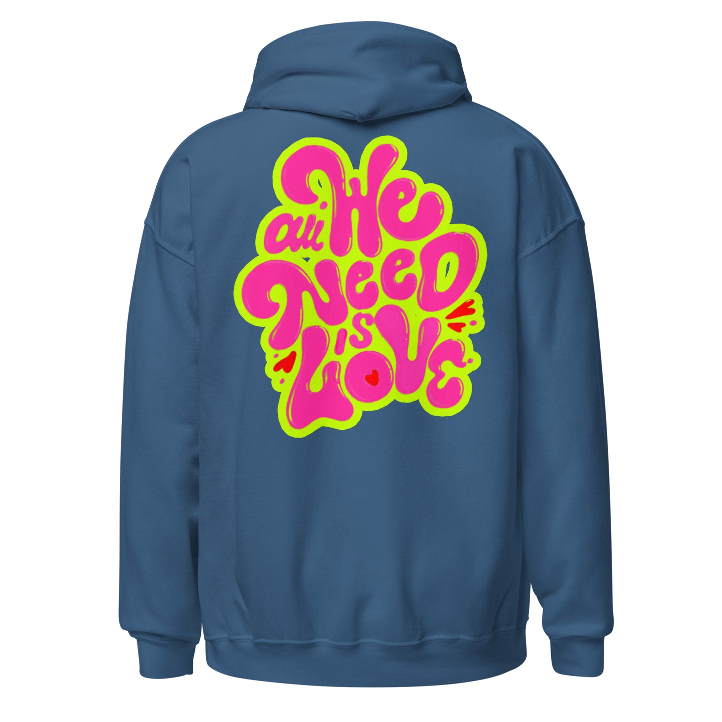 ONE LOVE Come Together ( Lime n pink ) Hoodie