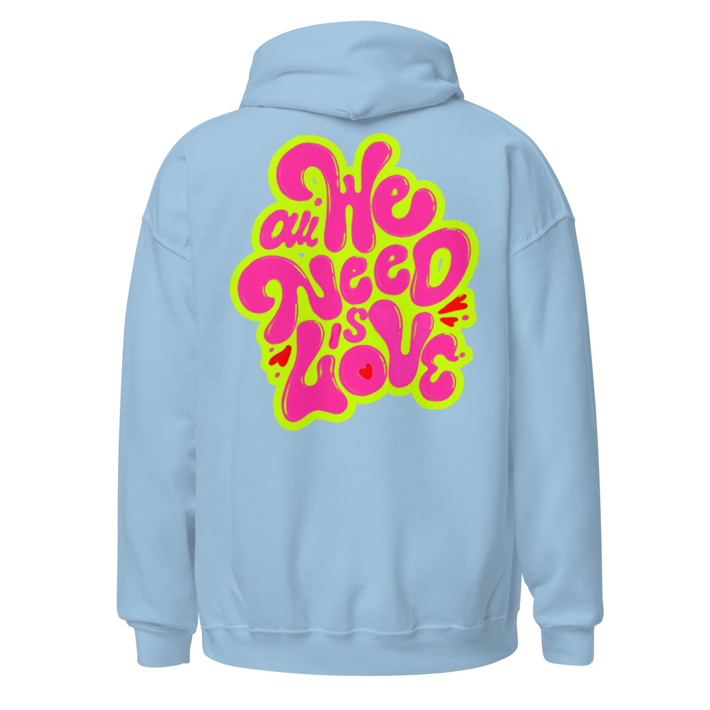 ONE LOVE Come Together ( Lime n pink ) Hoodie