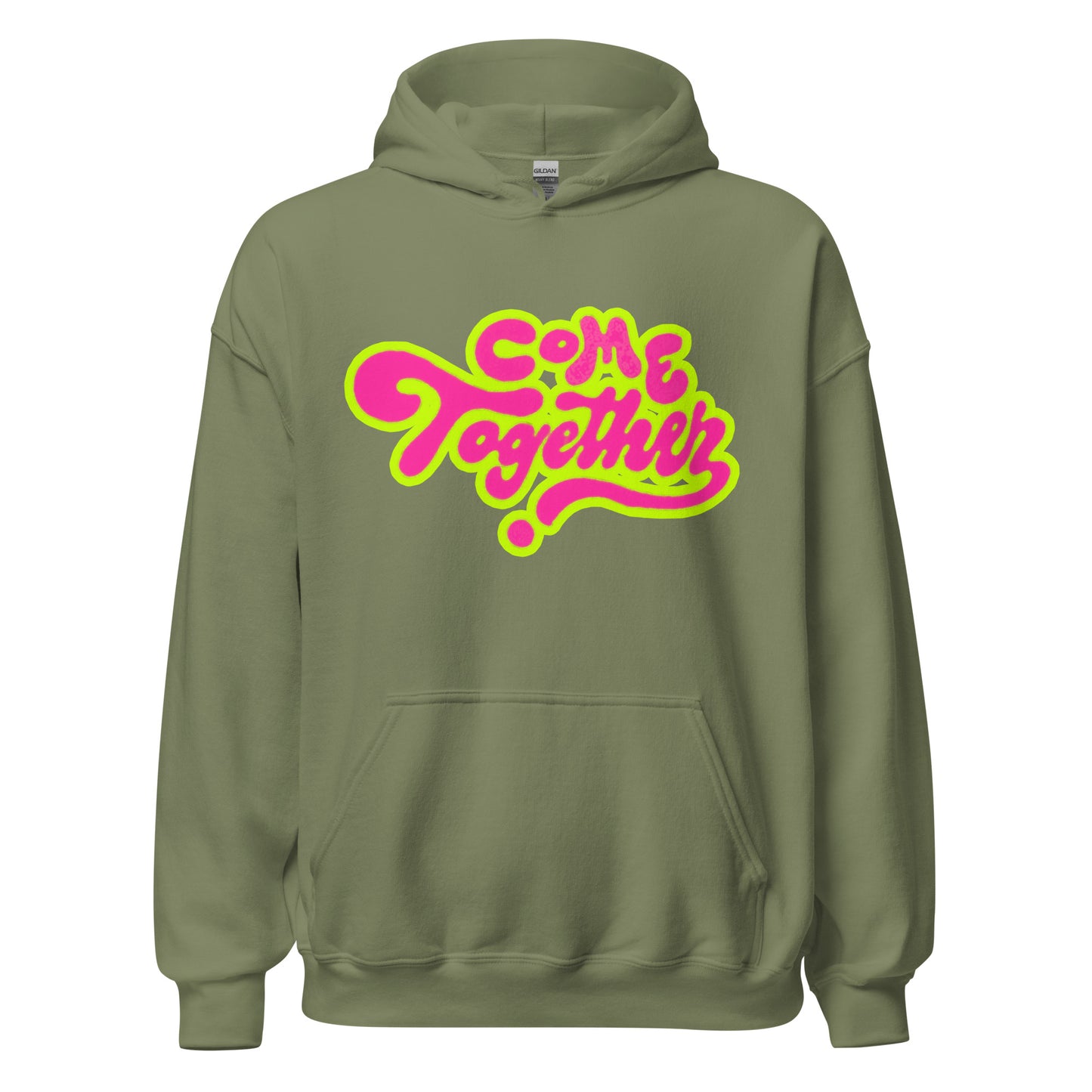 ONE LOVE Come Together ( Lime n pink ) Hoodie