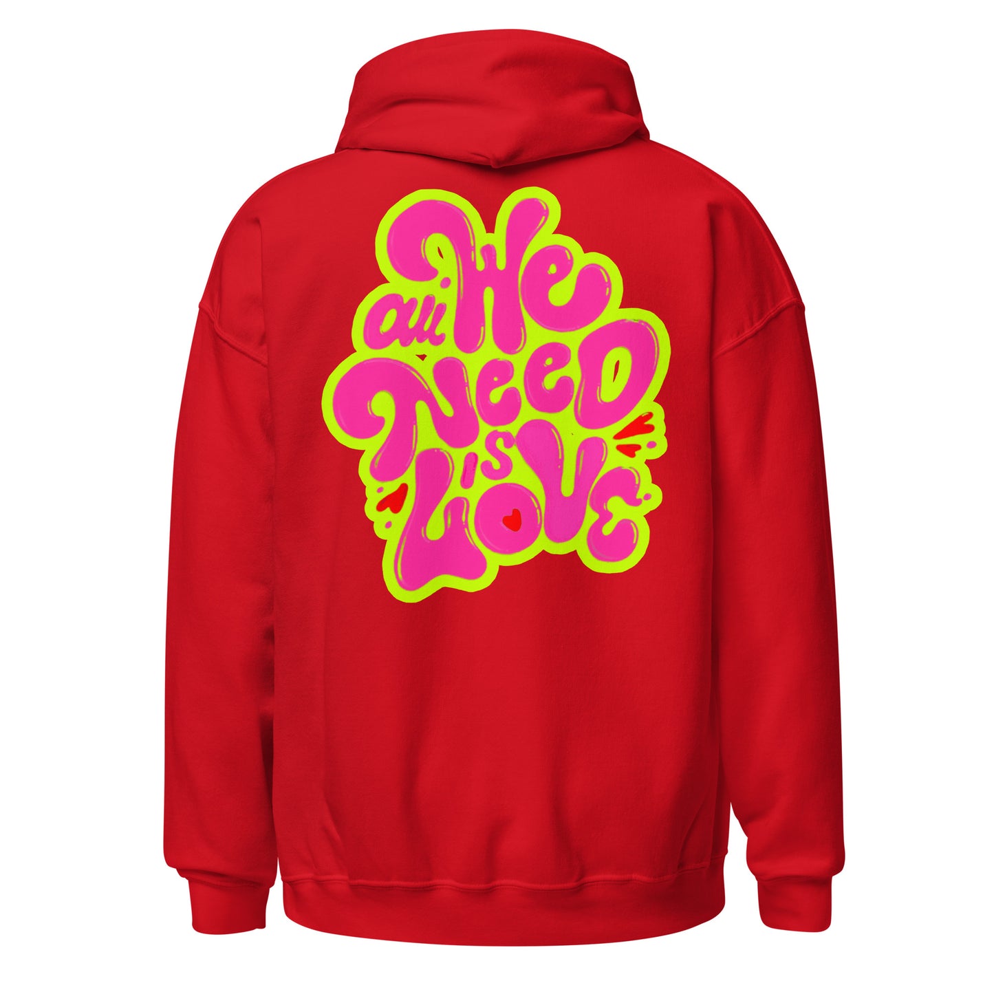 ONE LOVE Come Together ( Lime n pink ) Hoodie