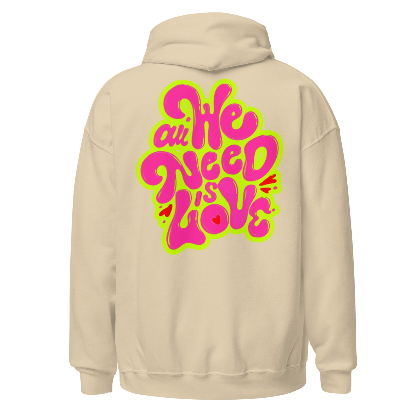 ONE LOVE Come Together ( Lime n pink ) Hoodie