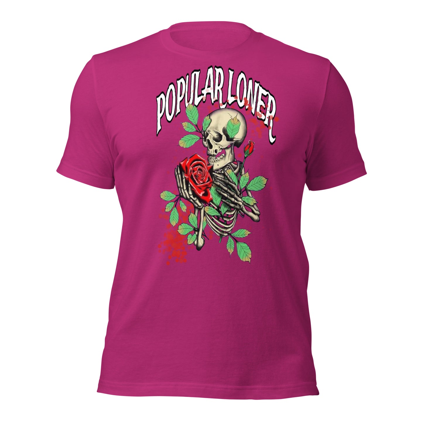 Popular Loner skeletons and flowers t-shirt