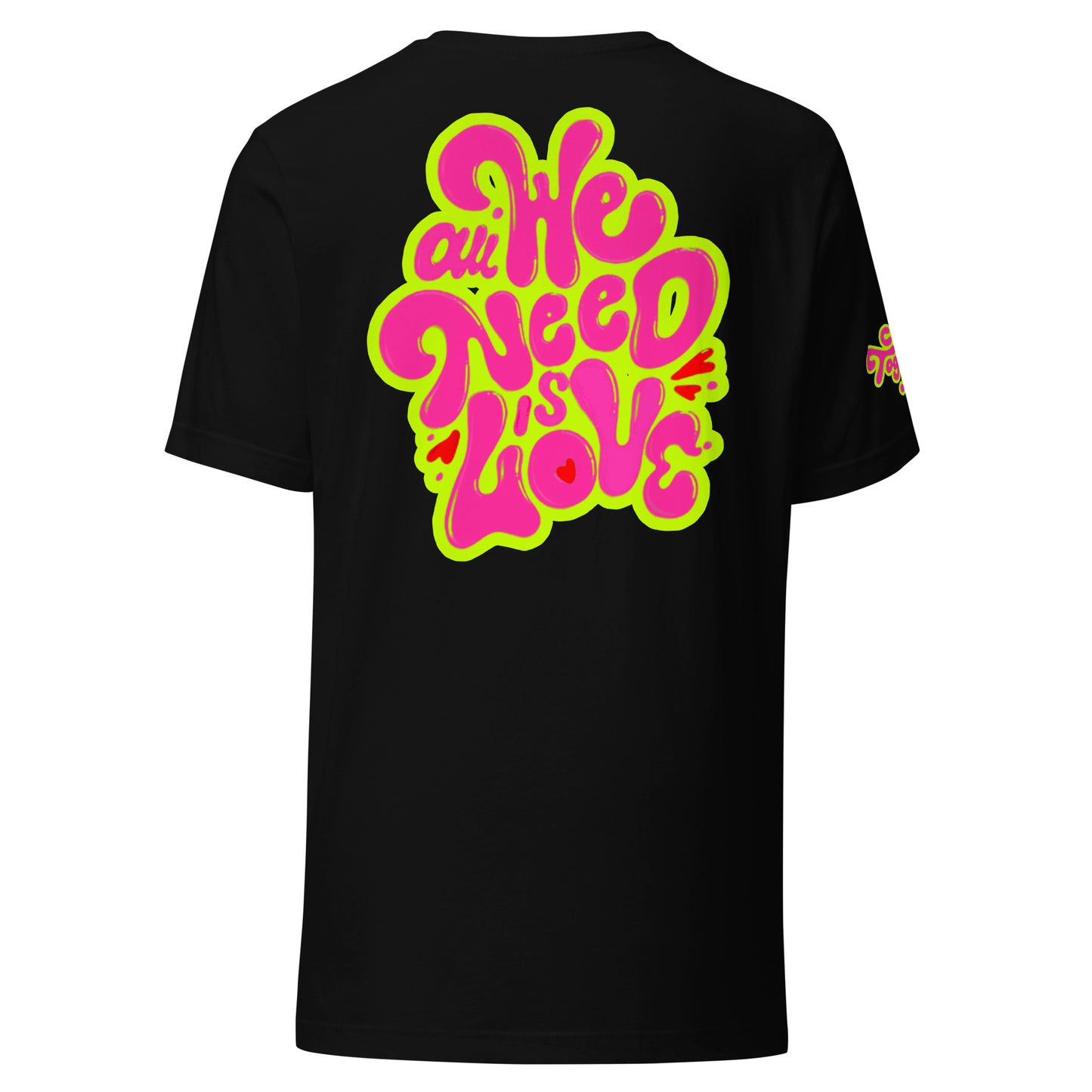 ONE LOVE Come Together ( lime n pink )  t-shirt