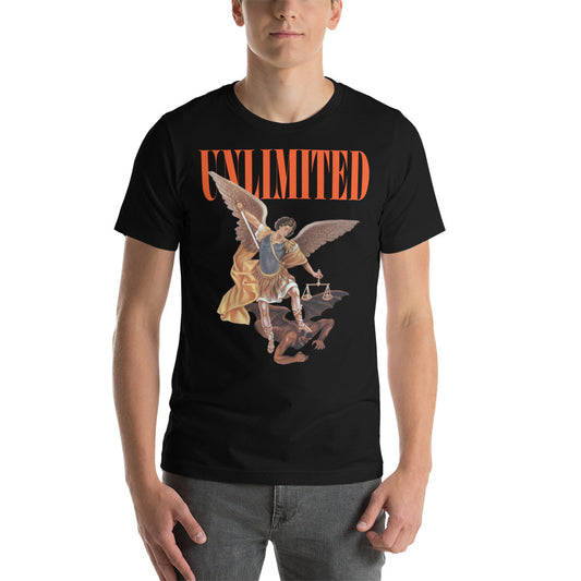 Unlimited archangel orange logo Unisex t-shirt