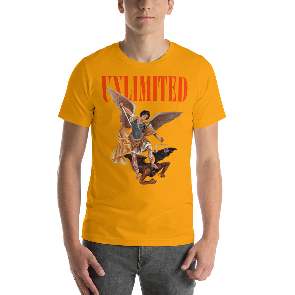 Unlimited archangel orange logo Unisex t-shirt