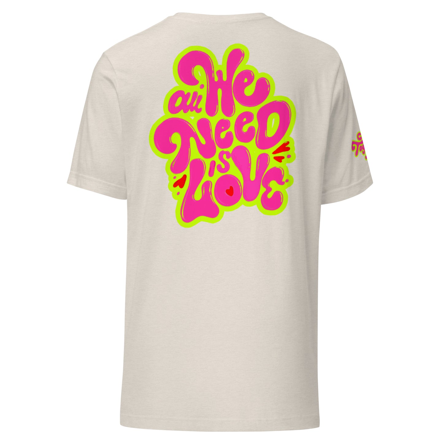 ONE LOVE Come Together ( lime n pink )  t-shirt