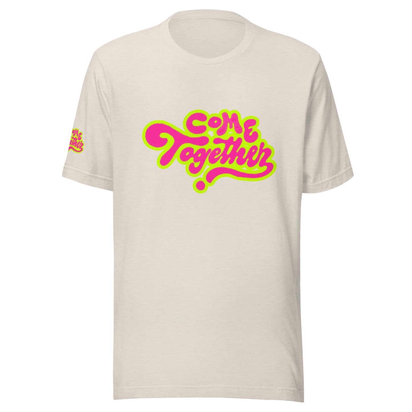 ONE LOVE Come Together ( lime n pink )  t-shirt