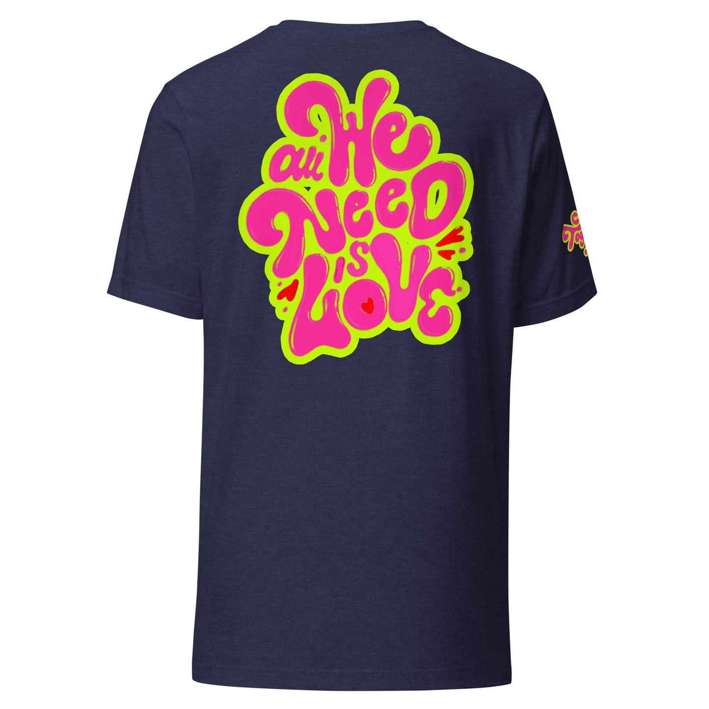 ONE LOVE Come Together ( lime n pink )  t-shirt