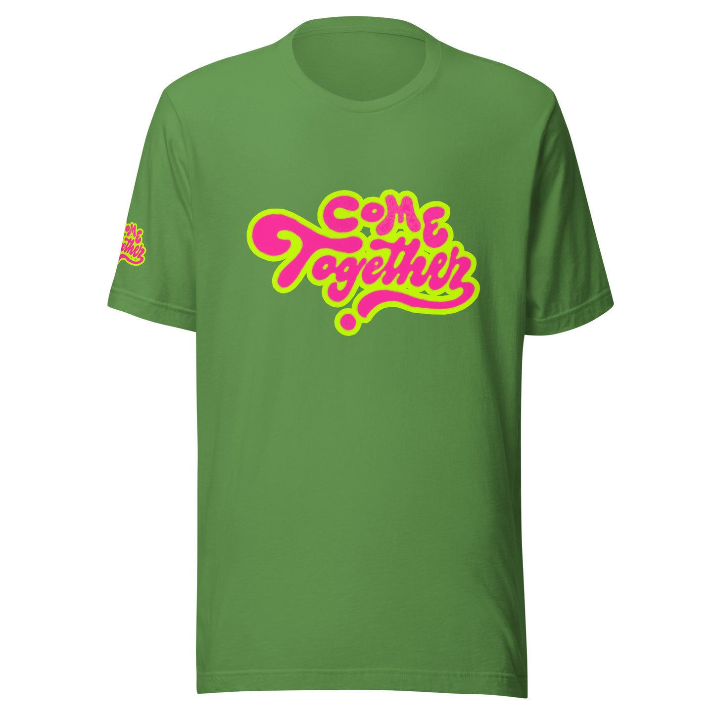 ONE LOVE Come Together ( lime n pink )  t-shirt