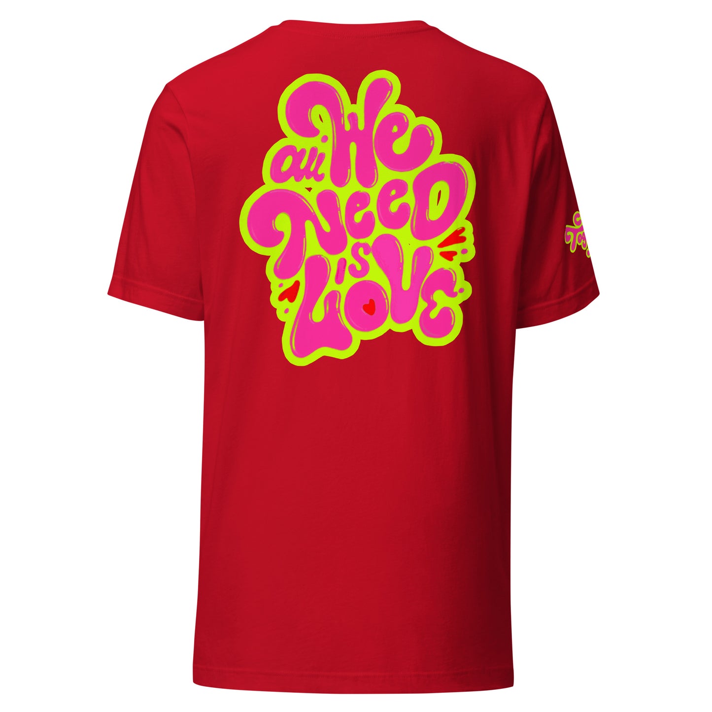 ONE LOVE Come Together ( lime n pink )  t-shirt