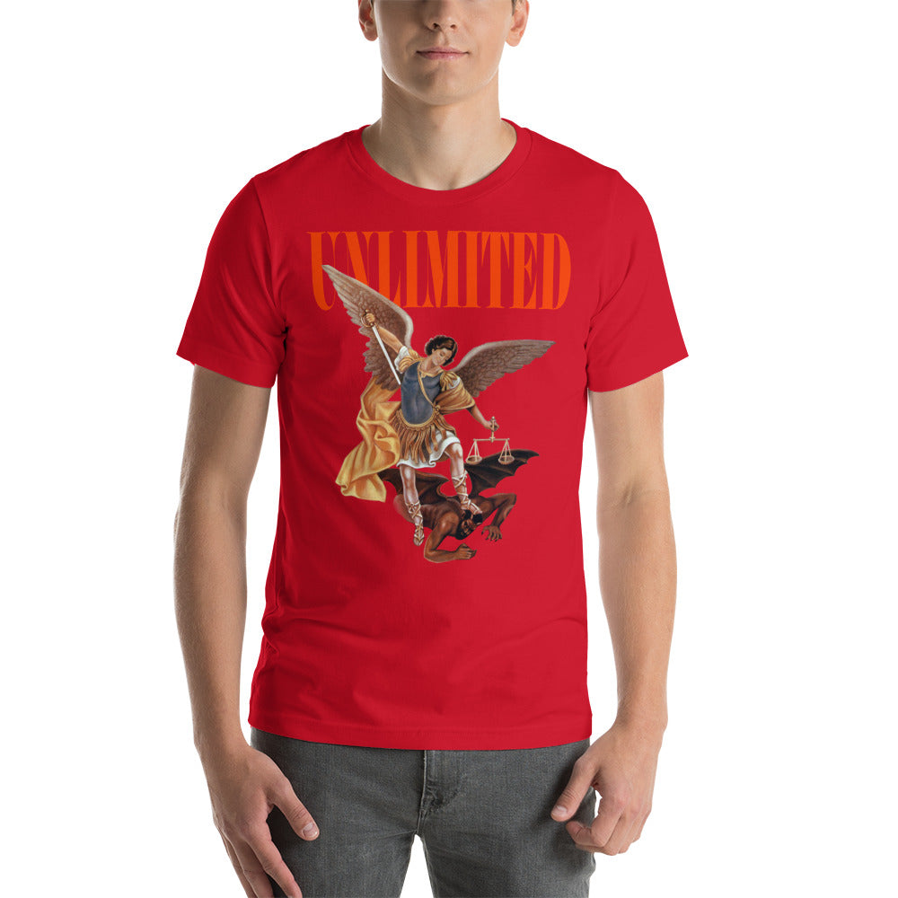 Unlimited archangel orange logo Unisex t-shirt