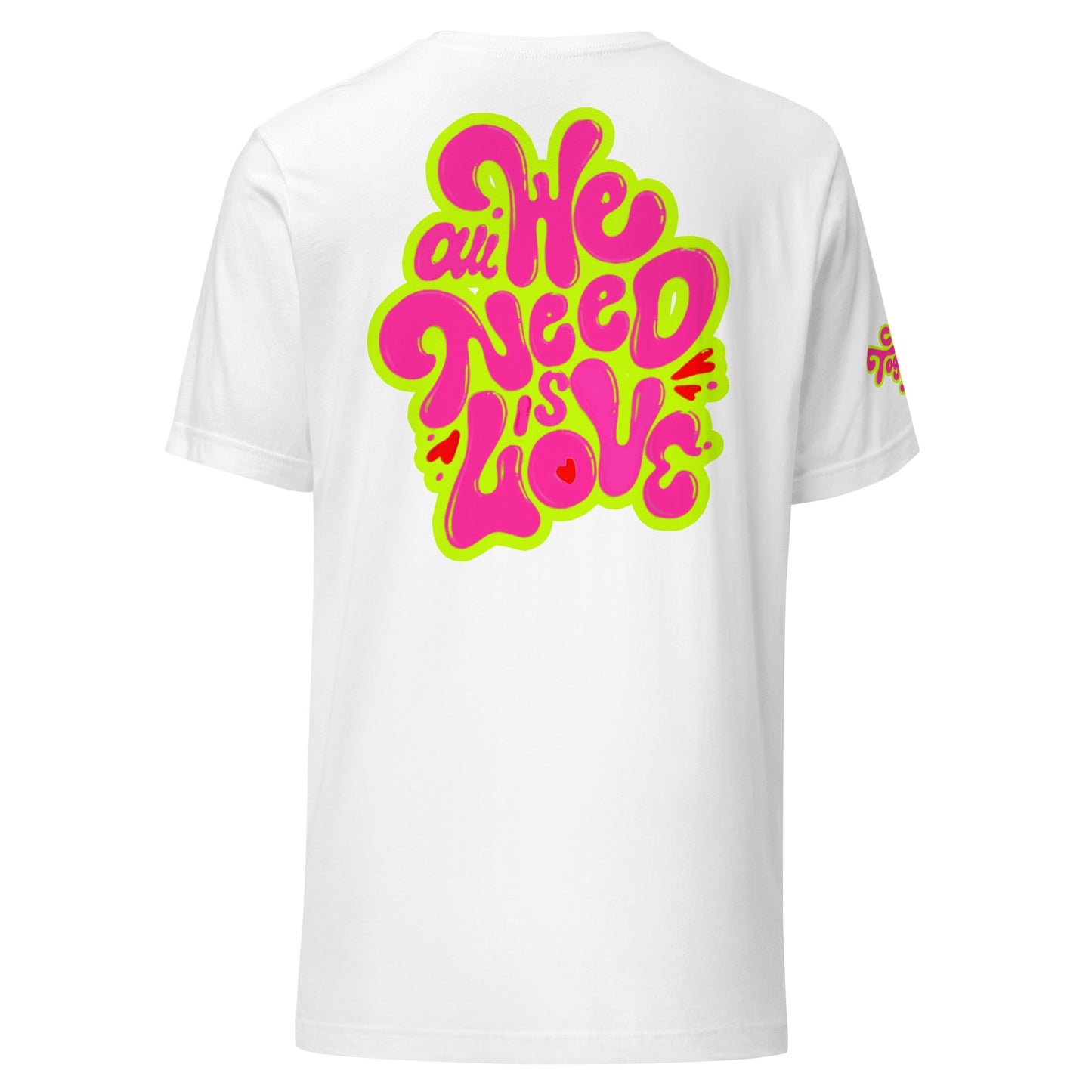 ONE LOVE Come Together ( lime n pink )  t-shirt